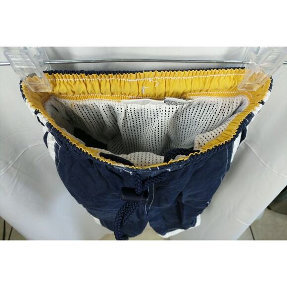 Tropical Escape Boys Size 4 Swim Trunks Shorts 2 Side Pockets Blue/White Elastic - Picture 11 of 12